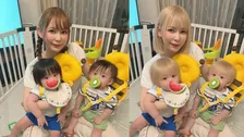 【 中川翔子 】　「ハイトーン金髪ボブにしたい」AI加工でイメチェン妄想　 双子の金髪ショット公開に「おそろいかわいすぎる」「めちゃくちゃ似合う」