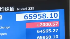 【速報】日経平均株価、一時2000円超値上がり　アメリカ財務長官発言受け中東情勢緩和への期待から　下落傾向続いた半導体関連銘柄で上昇目立つ