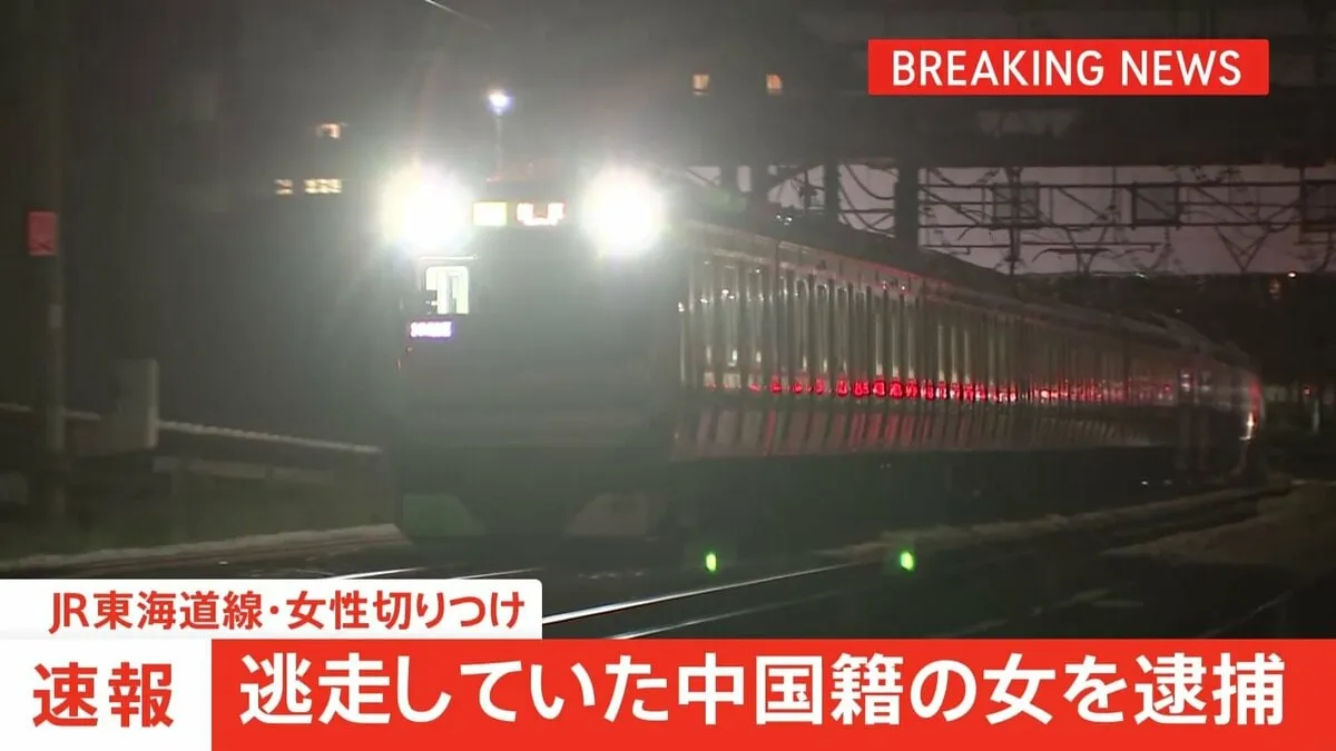 JR東海道線・女性切りつけ事件　逃走していた中国籍の女を逮捕　「弁護士と相談してから話します」と認否を留保　神奈川県警