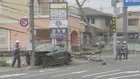 乗用車衝突　電柱根元から折れる　運転手の男性（20代）意識不明の重体　栃木・宇都宮市