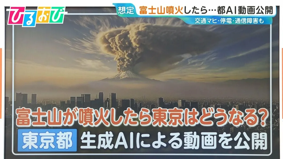 「もし富士山が噴火したら」東京都がAI動画公開 交通マヒや通信障害“火山灰”への対策は【ひるおび】