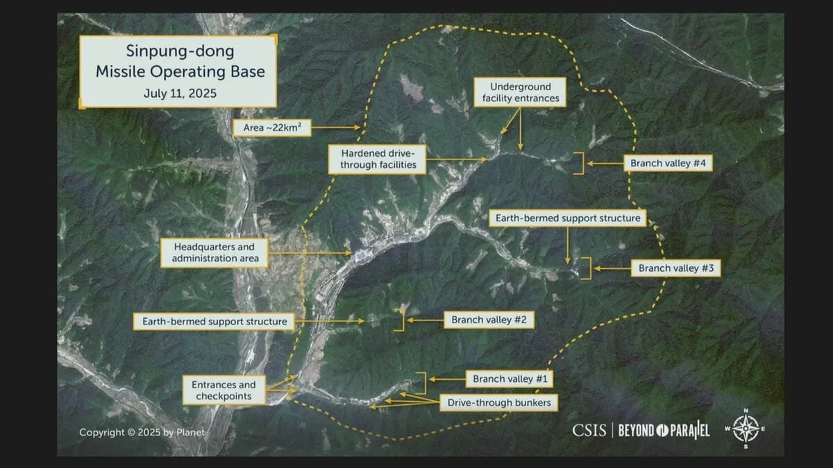 “北朝鮮、秘密の弾道ミサイル基地”　米シンクタンクが衛星画像公開