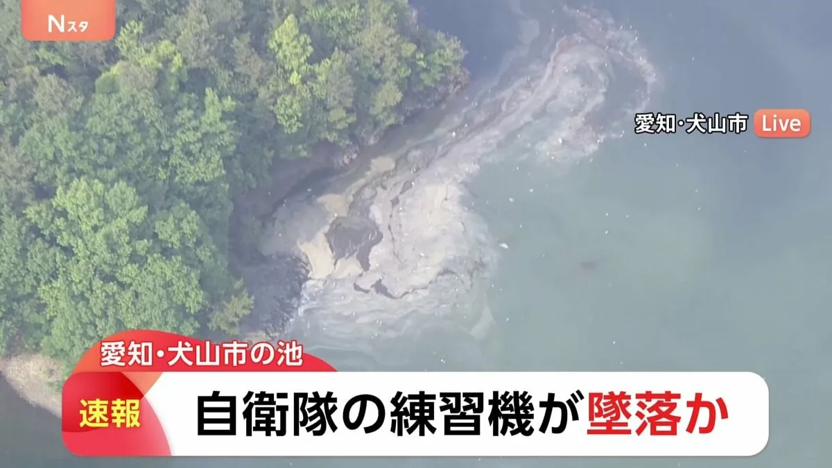 【速報】自衛隊練習機が墜落か 「飛行機のようなものが落ちたようだ」と通報相次ぐ　愛知・犬山市の入鹿池