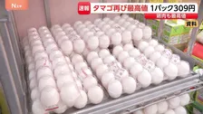 卵の価格1パック309円に 過去最高値に並ぶ　鶏もも肉は最高値更新　相次いだ鳥インフルエンザの影響