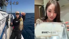 【 片原恵麻 】アオリイカ釣って→さばいて→ソテーで「ほぼクリパ」　見事な腕前にフォロワー感嘆「エマsキッチン健在」