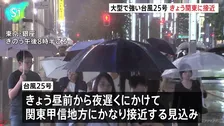 台風25号 今年一番の大雨のおそれ、大型で強い勢力 きょう関東に接近