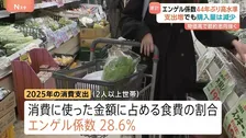 エンゲル係数44年ぶり高水準28.6％　2025年消費支出　食料品の値上げ相次ぎ外食の支出増