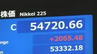 【速報】日経平均3日終値は5万4720円　史上最高値を更新　円安が押し上げ