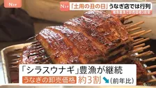 「土用の丑の日」うなぎ卸売価格は3割安　稚魚「シラスウナギ」豊漁で　うなぎ店では行列　約1200枚仕込みも夕方には売り切れ