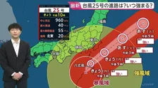 【台風25号 予報士解説】関東甲信地方にかなり接近へ…今後の雨のピークは？静岡県や関東では今後さらに雨風強くなる見込み【最新の進路予想】