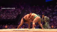 31年ぶり大相撲パリ公演　初日の決勝戦は大関対決に　会場は大歓声に包まれる