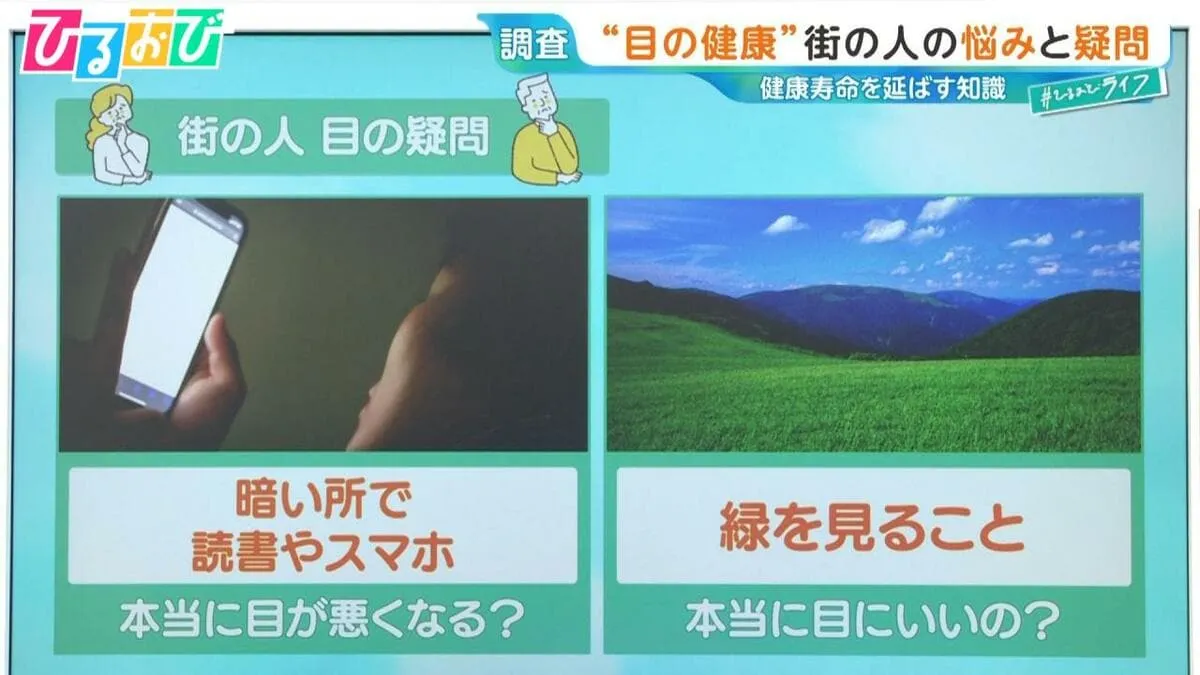 “暗い所でのスマホで目が悪くなる”は正しくない！？眼科医に聞く「目の健康」新常識【ひるおび】