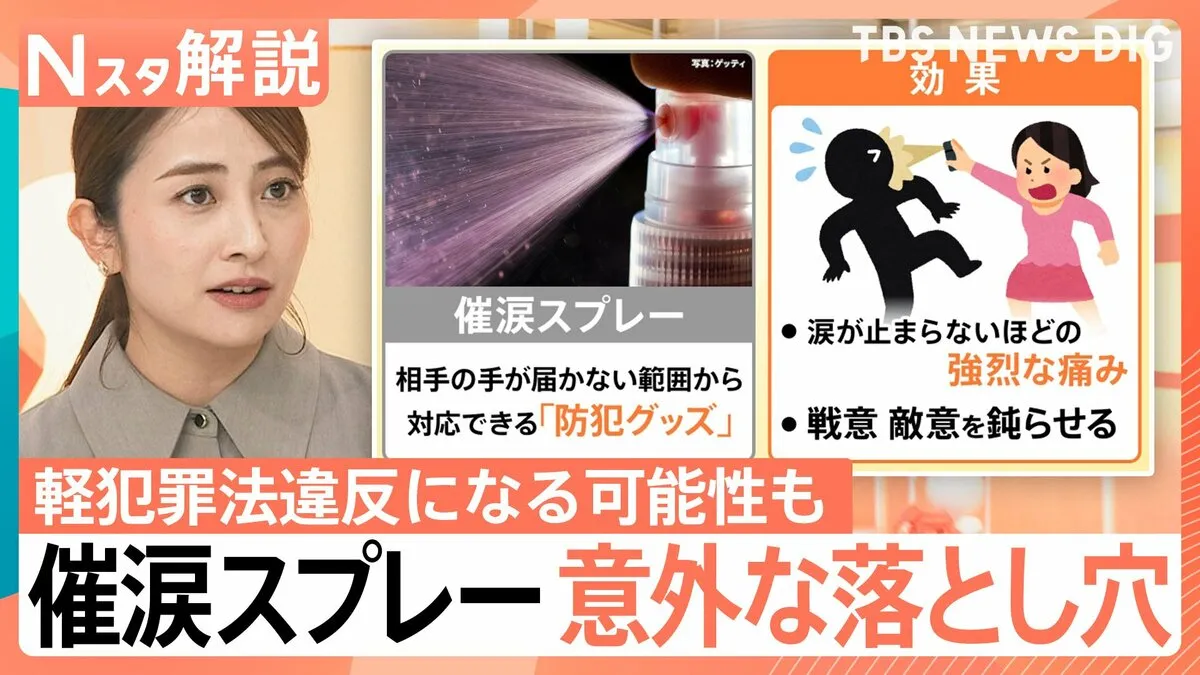 催涙スプレー「護身用」で需要増　弁護士が明かす「カバンの中」がリスクになる理由と正しい携帯術【Nスタ解説】