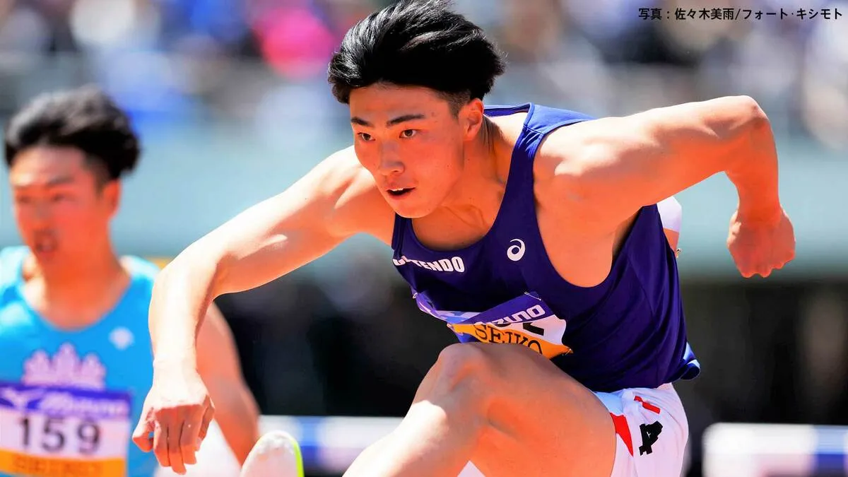 男子110mH 順天堂大の阿部竜希が2連覇達成 ！ 自己ベストを0秒01更新する13秒25で3度目の世界陸上参加標準突破【日本インカレ】
