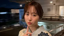 【 本田望結 】大柄花模様の浴衣姿で「びわ湖大花火大会」へ　見返りショットや艶やかな佇まいに絶賛の声