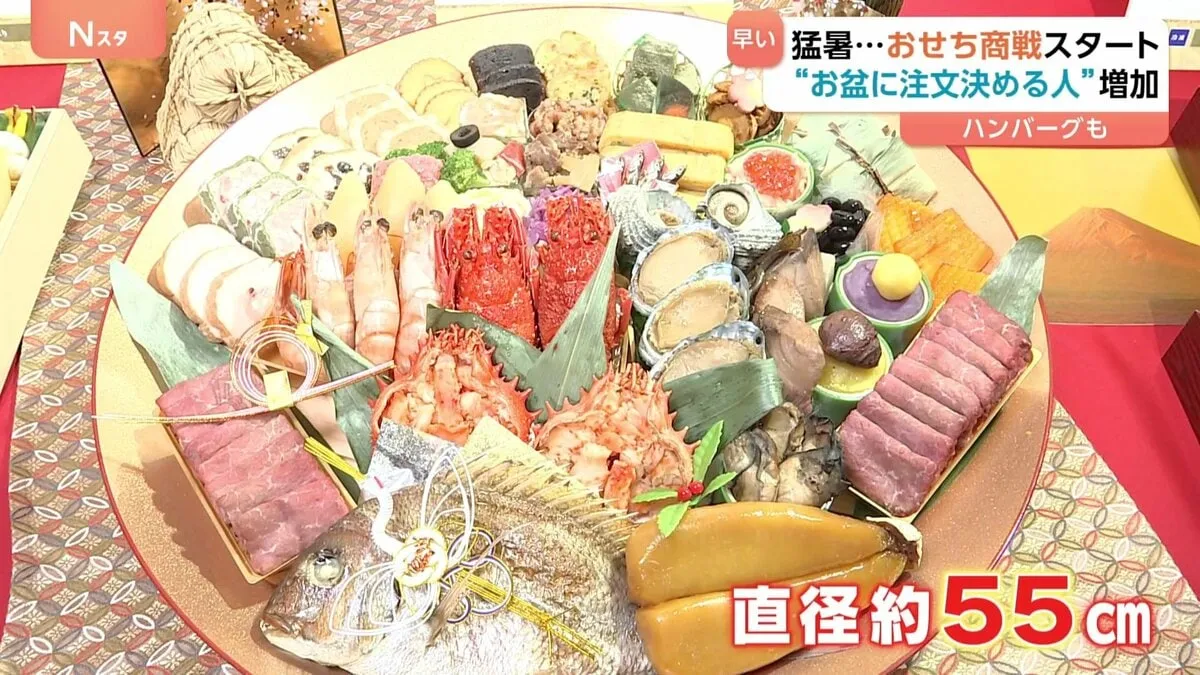 猛暑の中、早くも“おせち商戦”スタート「お盆シーズンを中心にみんなで決める方が増えている」