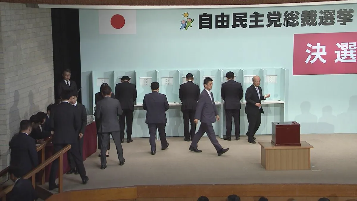 【速報】自民総裁選　高市氏と小泉氏の上位2人　決選投票始まる　
