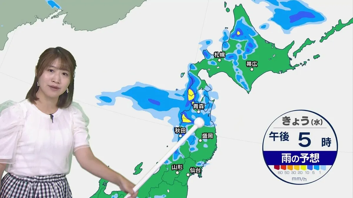 東北北部の日本海側中心に大雨のおそれ　土砂災害に警戒を　九州南部でも雨 それ以外は晴れて厳しい暑さ続く　東京3日連続の猛暑日に