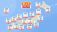 東海から西日本　40℃超えなくても危険な暑さに変わりなし　関東はきょう午後も非常に激しい雨や雷雨に