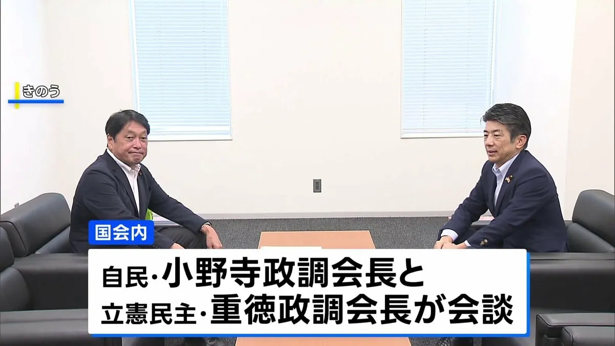 自民・立憲民主党の政策責任者「給付付き税額控除」めぐり会談