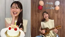 【 渋谷凪咲 】　30歳の誕生日を報告　「たくさんある夢を、ひとつずつ丁寧に叶えていけますように」　ウクレレ演奏やケーキ頬張る笑顔ショットにファン祝福