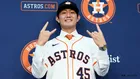 アストロズ・今井達也が入団会見、愛称に「ラーメン達也」提案され笑顔　WBCは「今のところ出る予定ない」