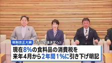 食料品の消費税1％へ 税制改正大綱がきょう閣議決定　来年4月から2年間限定