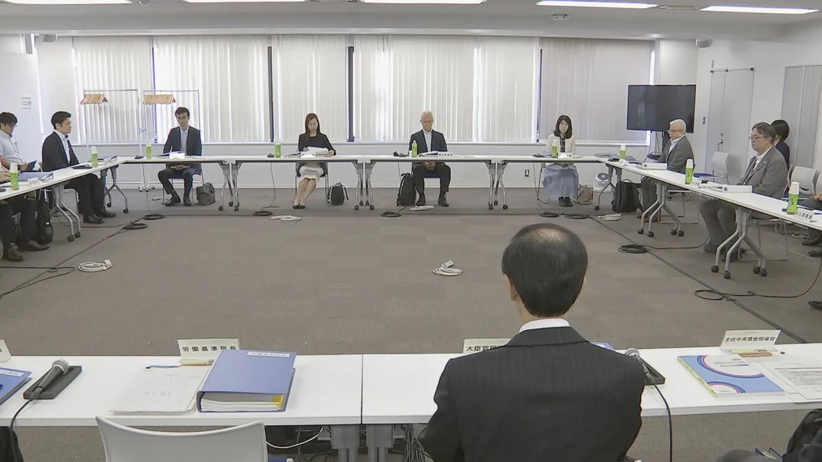 今年度の最低賃金　きょうは目安の額のとりまとめには至らず　次回は今月31日