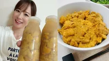 【 皆藤愛子 】　南三陸から届いたウニで「届いて5分後にはウニ丼に」　「とっても美味しかったぁぁぁ　驚きの甘さ！！！」と大満足