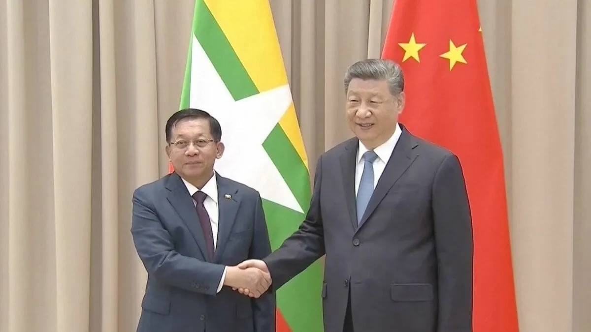ミャンマー軍事政権トップのミン・アウン・フライン総司令官と中国・習近平国家主席が会談、4年前の軍事クーデター後初