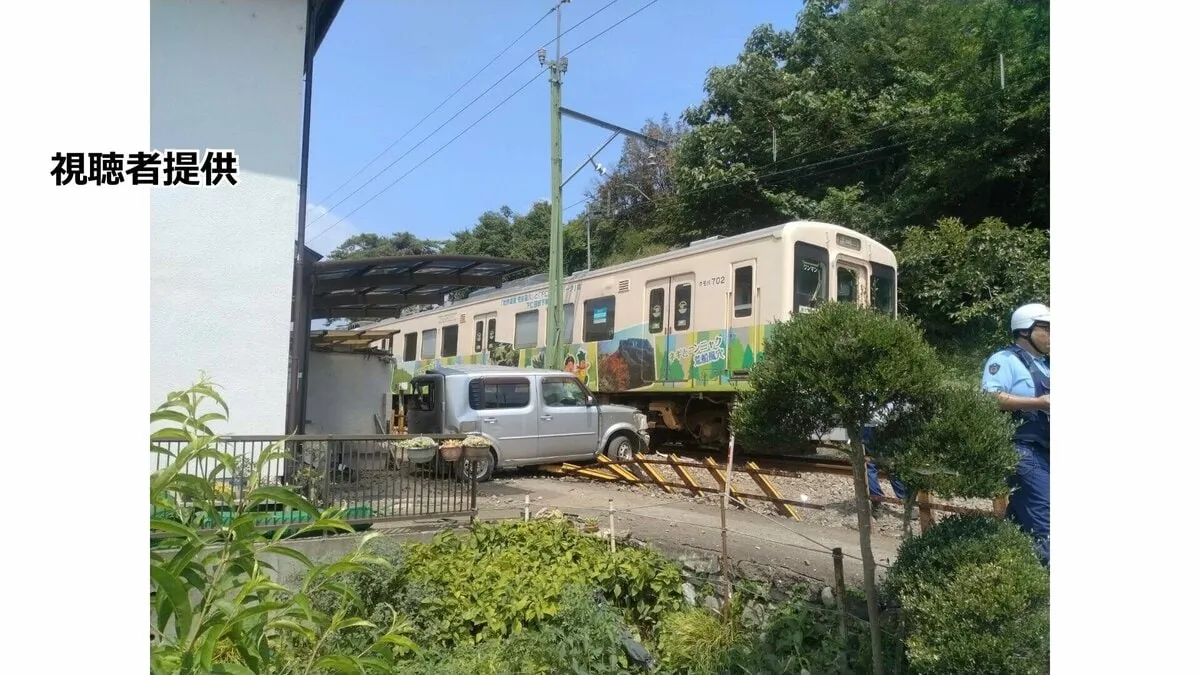 遮断機と警報器のない“第4種踏切”でまた…　乗用車と電車が衝突し高齢男性がけが　群馬・下仁田町