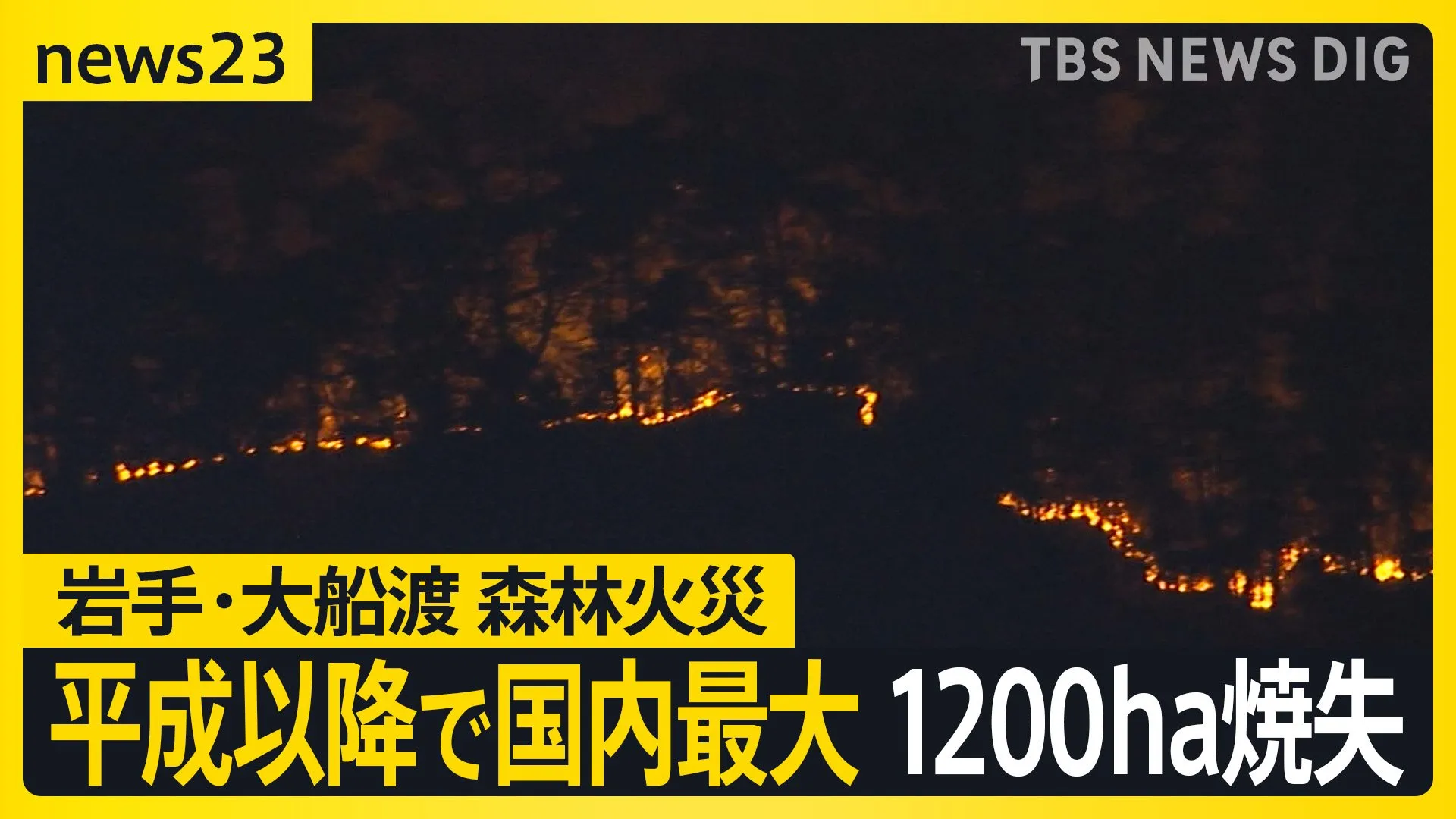 平成以降国内“最大規模” 岩手・大船渡の山林火災1200ha焼失 長引く火災で避難した人は「最悪のことは考えながら…」 相次ぐ山火事 長野でも【news23】