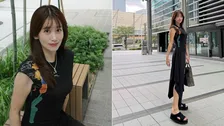 初秋コーデ【 中川安奈 】「新しいワンピースをおろしました」デニムジャケットも合わせ「サンダルは寒くなるまで履き続けるスタイル」