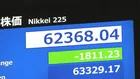 【速報】日経平均 一時1800円超の値下がり　中東情勢悪化を懸念した売り注文広がる