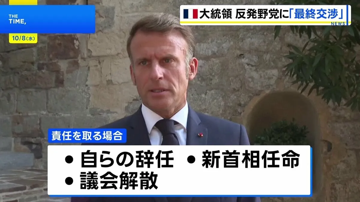 仏マクロン大統領 反発する野党に「最終交渉」予算案めぐり混迷続く 決裂で“議会解散”も