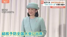 紀子さまが総裁務める「結核予防会」全国大会に出席　結核予防に貢献の医師などに表彰状　愛媛・松山市　午後には地元の保育園児らと交流も