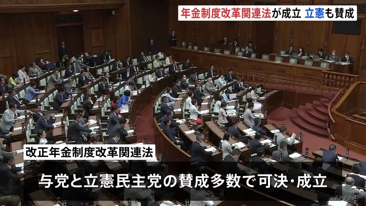 改正年金制度改革関連法が成立　「106万円の壁」や企業規模要件の撤廃で厚生年金に加入しやすく　基礎年金の底上げ措置も盛り込む