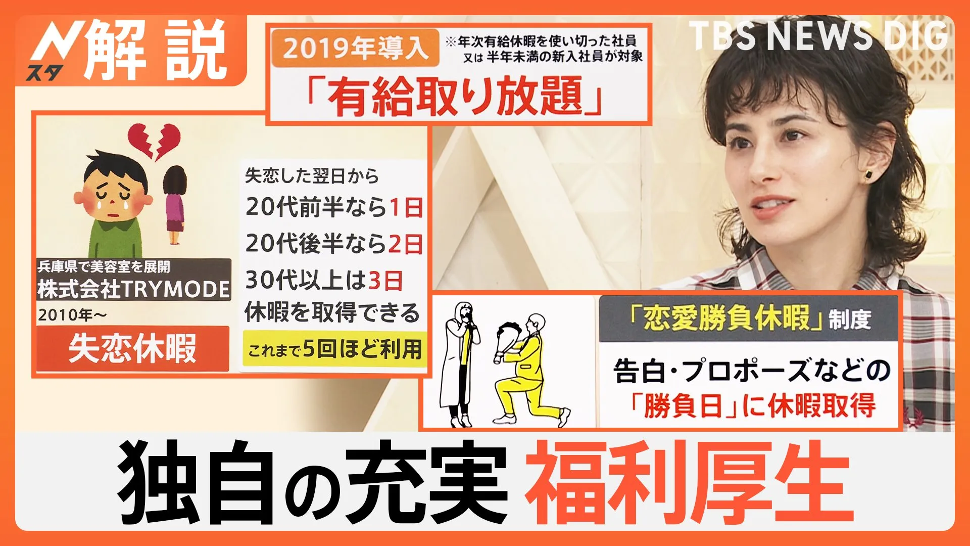 充実の福利厚生 なぜ増えてる？「美容手当」「恋愛勝負休暇」「失恋休暇」…企業独自の取り組みも【Nスタ解説】