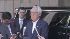 混乱の福岡県議会 蔵内勇夫議長「きょう議員を辞職する」東京で取材に応じる 辞職理由は述べず