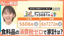 食料品「消費税ゼロ」4人家族で年間6万7272円減の試算、迫る選挙と「5兆円の減収」という厳しい現実【Nスタ解説】