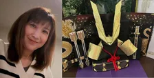 【 根本美緒 】こどもの日「今年の飾りはこの息子の折り紙兜」「すくすく大きくなっておくれっ！」