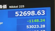 【速報】日経平均 一時1100円以上値下がり　午後になり円高さらに進行 一時1ドル＝153円80銭に