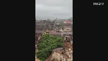 中国・福建省で浸水した住宅に取り残される住人も　“復活台風”の影響で豪雨