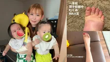 【 中川翔子 】双子が生後11か月「もう0歳でいられるのがあとわずか！尊い！」　絵日記で成長を報告　「むくみMAX足」と「マイナス29.5キロ減の足」も公開