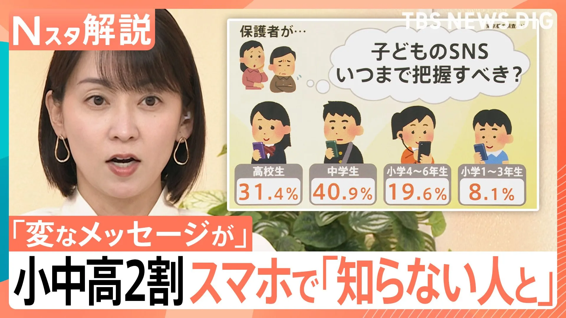 子どもがスマホで「知らない人とやりとり」小中高2割、保護者は子どものSNSの内容 いつまで把握すべき？【Nスタ解説】