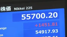【速報】日経平均株価 午後に一段高　一時1400円超の上昇　5万5000円台を回復　IEA石油備蓄の放出提案との一部報道で警戒感やや和らぐ
