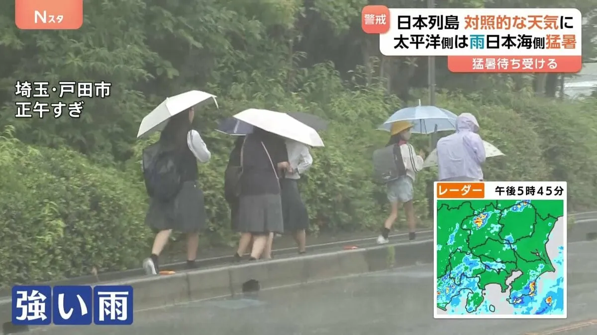 関東は梅雨明け前“最後の雨”か 突風被害の岐阜市に“追い打ち”の豪雨 日本海側は猛暑で38℃超えも