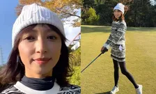 【 望月理恵 】　一目惚れしたゴルフウェアで秋ゴルフを満喫　「焦ると余計ダメなんですよねー」「メンタル弱いよね」と反省