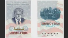 トランプ大統領の肖像描いた限定パスポート交付へ　建国250周年を記念　米国務省