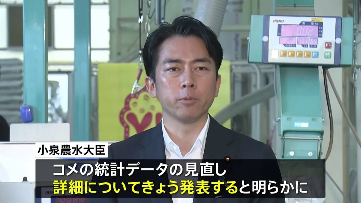 小泉農水大臣 “コメの収穫量など統計データの見直し”きょう詳細を発表へ